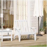 Adirondackstol vit 75x77x77 cm massiv furu vidaXL