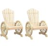 Adirondackstolar 2 st massivt granträ vidaXL – miniatyr 2