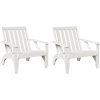 Adirondackstolar 2 st vit 75x77x77 cm massiv furu vidaXL – miniatyr 2