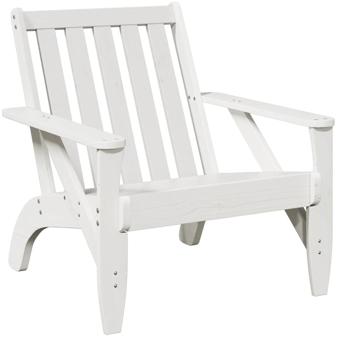 Adirondackstolar 2 st vit 75x77x77 cm massiv furu vidaXL – bild 3