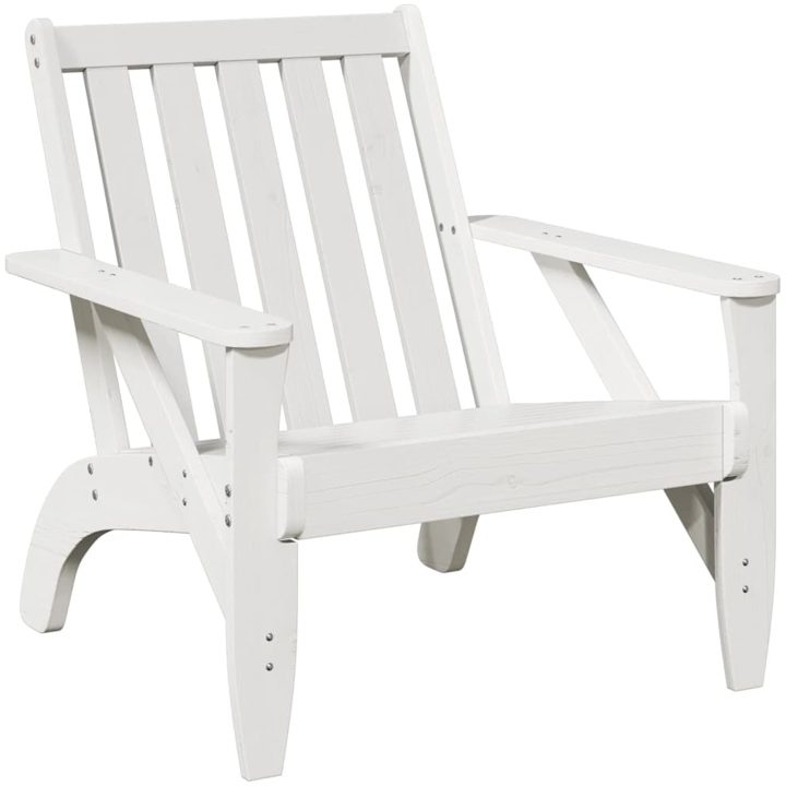 Adirondackstolar 2 st vit 75x77x77 cm massiv furu vidaXL – bild 3