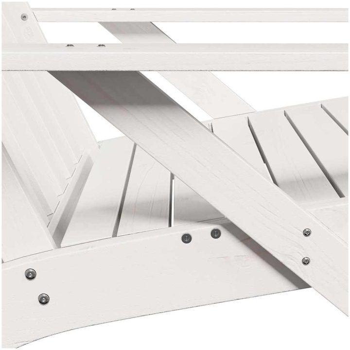 Adirondackstolar 2 st vit 75x77x77 cm massiv furu vidaXL – bild 7