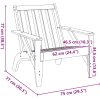 Adirondackstolar 2 st vit 75x77x77 cm massiv furu vidaXL – miniatyr 10