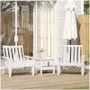 Adirondackstolar 2 st vit 75x77x77 cm massiv furu vidaXL – miniatyr 1