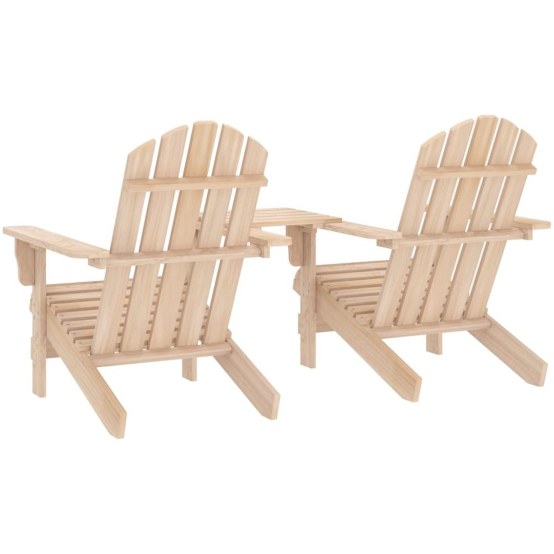 Adirondackstolar med bord massivt granträ vidaXL – bild 4