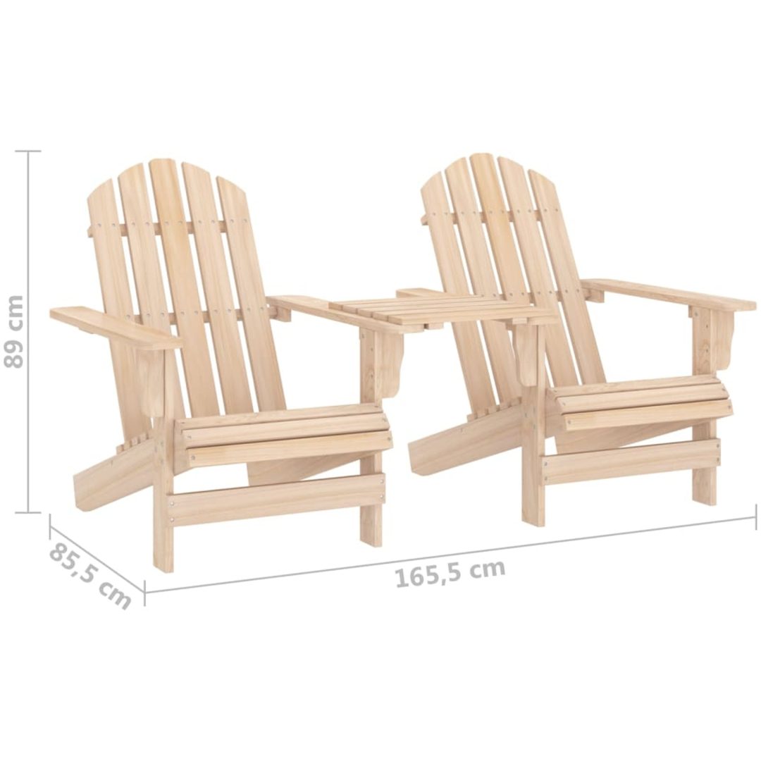 Adirondackstolar med bord massivt granträ vidaXL – bild 6