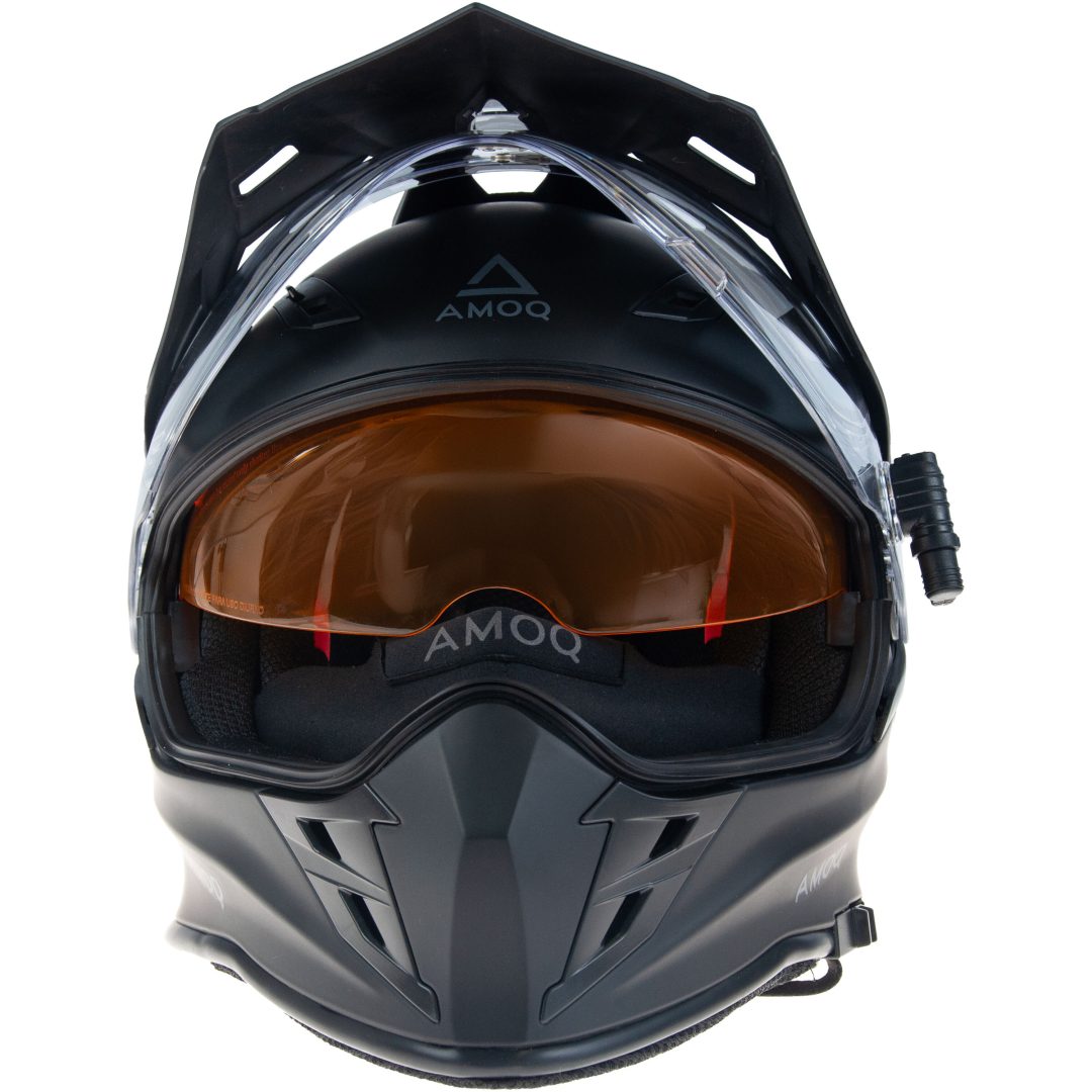 Adventurehjälm Adaptor med elvisir Svart Grå AMOQ XS – bild 4