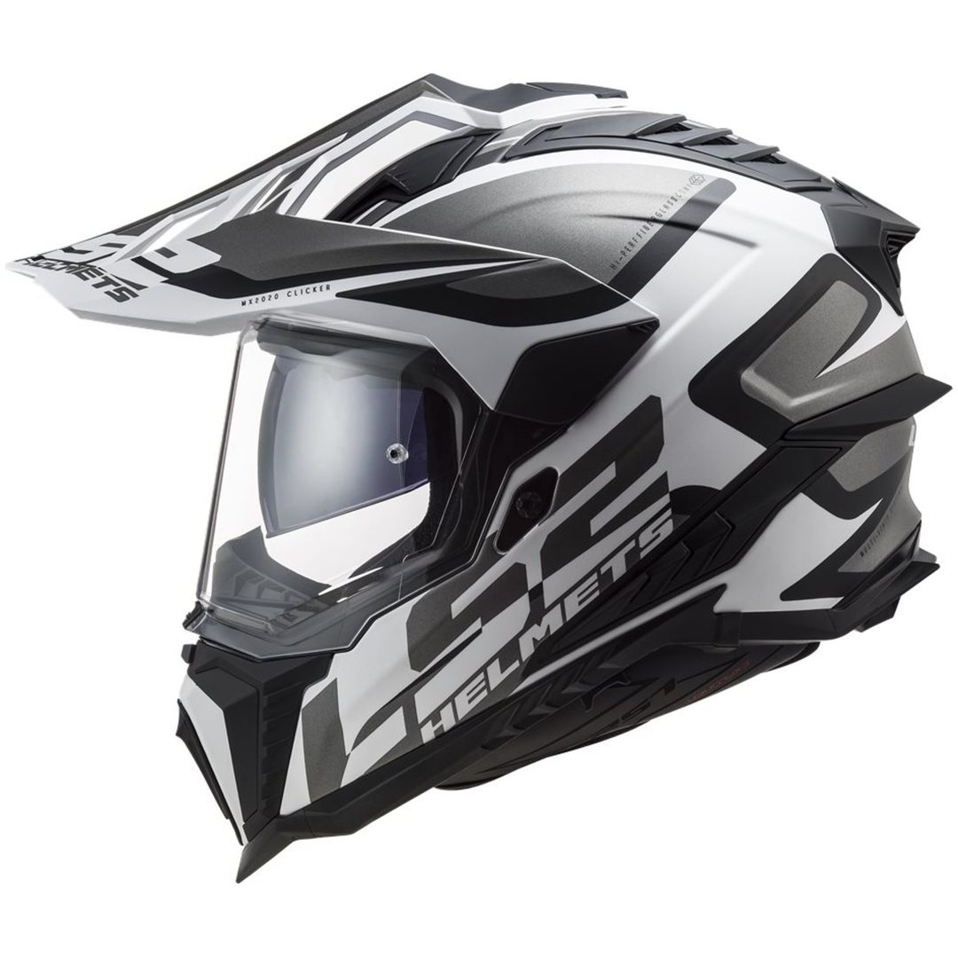 Adventurehjälm Mx701 Explorer Alter Matt Svart/vit LS2 Large – bild 2