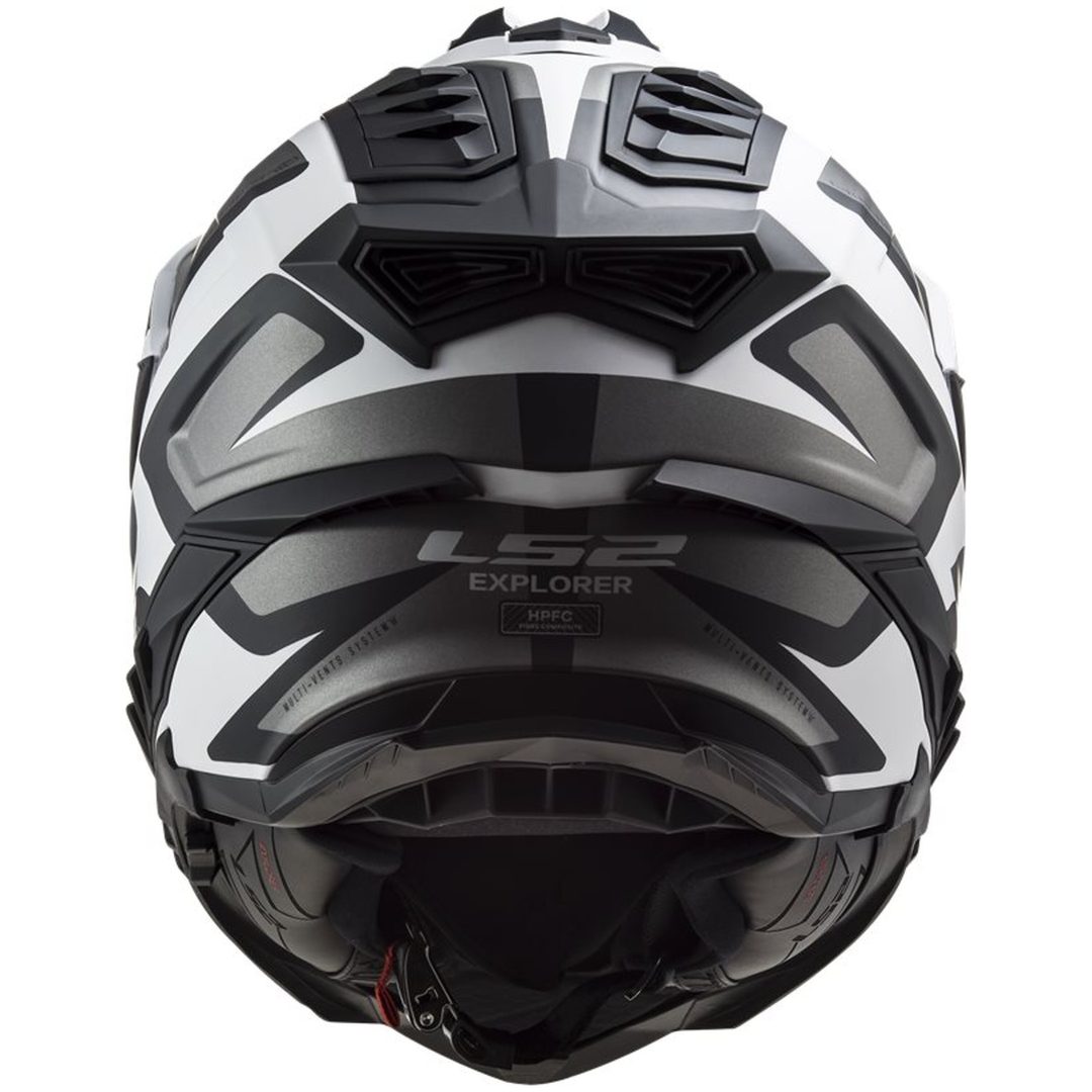 Adventurehjälm Mx701 Explorer Alter Matt Svart/vit LS2 Large – bild 3