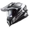 Adventurehjälm Mx701 Explorer Alter Matt Svart/vit LS2 Large – miniatyr 5