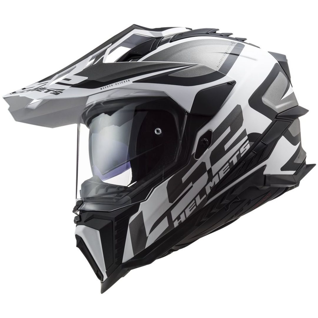Adventurehjälm Mx701 Explorer Alter Matt Svart/vit LS2 Large – bild 5