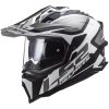 Adventurehjälm Mx701 Explorer Alter Matt Svart/vit LS2 Large – miniatyr 1