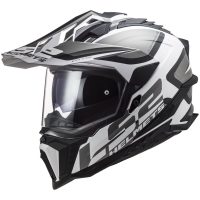 Adventurehjälm Mx701 Explorer Alter Matt Svart/vit LS2