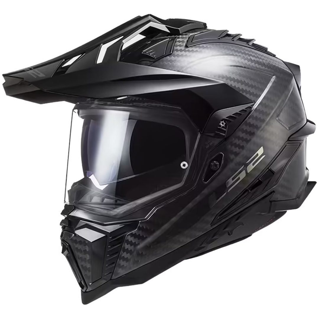 Adventurehjälm Mx701 Explorer Carbon Svart LS2 Medium