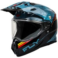Adventurehjälm Trekker Kryptek Conceal Skiffer/svart/röd/blå FLY RACING