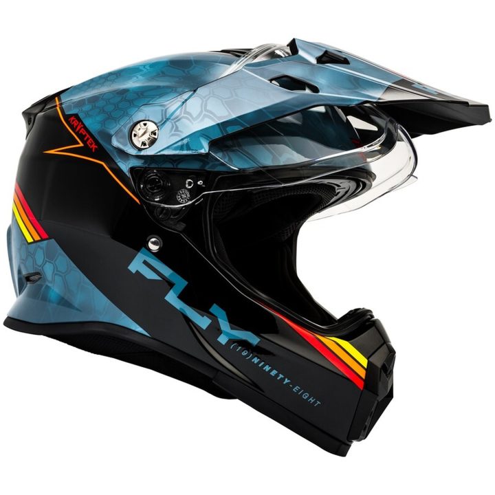 Adventurehjälm Trekker Kryptek Conceal Skiffer/svart/röd/blå FLY RACING s – bild 2
