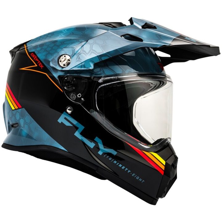Adventurehjälm Trekker Kryptek Conceal Skiffer/svart/röd/blå FLY RACING s – bild 5