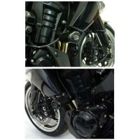 Aero Crash Protectors Black Kawasaki Z1000 R&G Racing