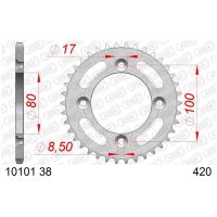 AFAM Aluminium Standard Rear Sprocket - 420