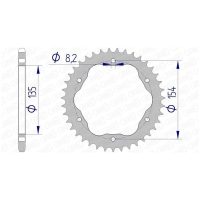 AFAM Chain kit 520 XHR4 - 16/41-114 - Alu Standard Rear Sprocket - AFAM Sprocket Carrier Required