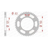 AFAM Chain kit 520 XHR4 - 16/43-116 - Steel Standard Rear Sprocket