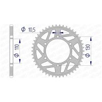 AFAM Chain kit 520 XHR4 - 17/45-118 - Alu Standard Rear Sprocket