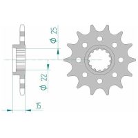 AFAM Chain kit 520 XSR - 15/43-110 - Alu Standard Rear Sprocket