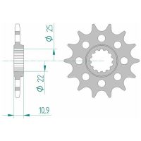 AFAM Chain kit 520 XSR - 16/48-116 - Alu Standard Rear Sprocket