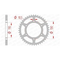 AFAM Chain kit 520 XSR4 - 14/43-112 - Steel Standard Rear Sprocket