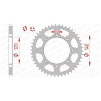 AFAM Chain kit 520 XSR4 - 14/48-114 - Steel Standard Rear Sprocket