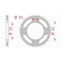 AFAM Chain kit 520 XSR4 - 15/45-114 - Steel Standard Rear Sprocket