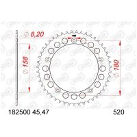 AFAM Chain kit 520 XSR4 - 15/45-118 - Steel Standard Rear Sprocket