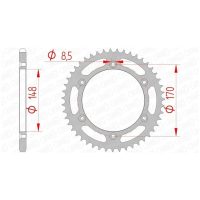 AFAM Chain kit 520 XSR4 - 15/47-116 - Steel Standard Rear Sprocket