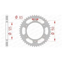 AFAM Chain kit 520 XSR4 - 16/45-118 - Steel Standard Rear Sprocket