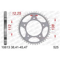 AFAM Chain kit 525 XHR4 - 15/45-124 - Steel Standard Rear Sprocket
