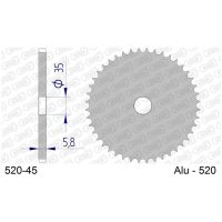 AFAM Rear Sprocket 520 43 Teeth Aluminium