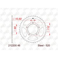 AFAM Steel Standard Rear Sprocket 212200 - 520