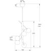Akrobat Taklampa, Svart ANETA HOME Sockel G9 Svart /Matt Mässing /Opal – miniatyr 11