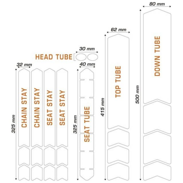 Texture Frame Guards Kit L - Svarta Linjer ALGIS