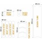 Texture Frame Guards Kit M - Svarta Linjer ALGIS