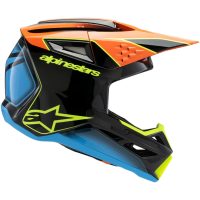Alpinestars Hjälm SM3 Youth Fray Svart/Orange/Gul Fluo, YL 52-53cm