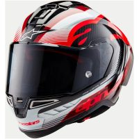Alpinestars Hjälm Supertech R10 Team Svart/Carb/Röd/Vit, L