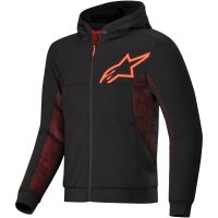 Alpinestars Hoodie Chrome Air Svart/Röd Fluo, S