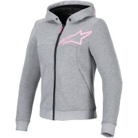 Alpinestars Hoodie Dam Chrome v2 Grå/Rosa, M