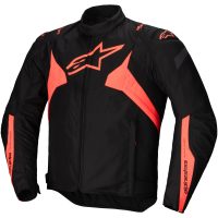 Alpinestars Jacka T-Jaws v4 Vattentät Svart/Röd Fluo, M