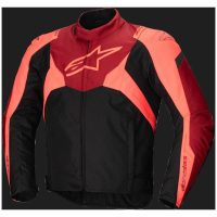 Alpinestars Jacka T-Jaws v4 Vattentät Svart/Röd/Röd Fluo, M