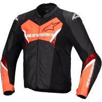 Alpinestars Skinnjacka Faster v3 Svart/Röd Fluo, 52