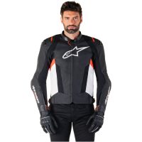 Alpinestars Skinnjacka Missile v3 Svart/Vit/Röd Fluo, 52