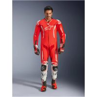 Alpinestars Skinnställ 1-pcs GP Tech v5 Fluo Röd/Vit, 50