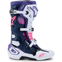 Alpinestars Stövel Tech 10 Vit/Violet/Fluo Rosa, 40.5